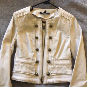 White House Black Market Cream jacket size 0